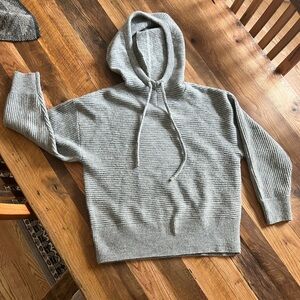 Calia size small warm ribbed sweater with hood